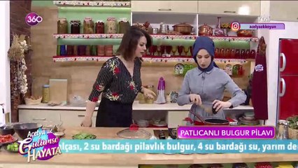 Patlıcanlı Bulgur Pilavı