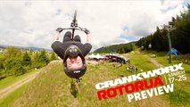 Crankworx Rotorua MTB Slopestyle Preview POV with Rogatkin and McCaul.