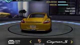 NeedForSpeed Carbon All Cars in career mode garage