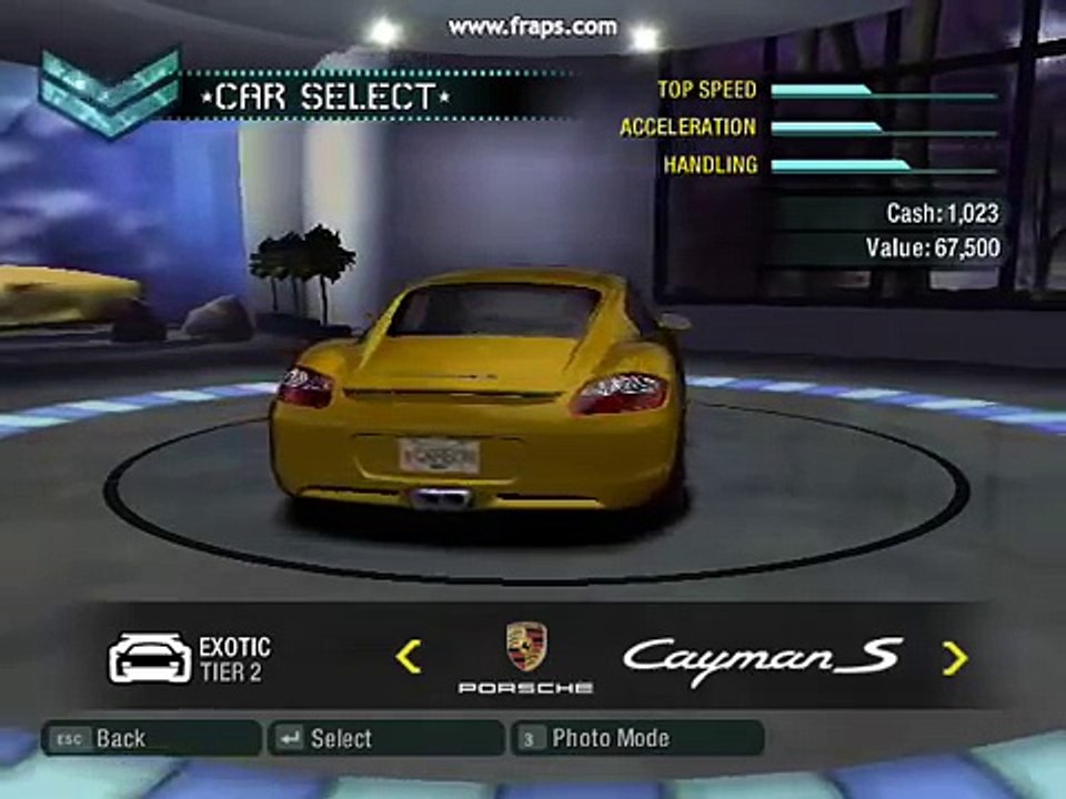NeedForSpeed Carbon All Cars in career mode garage