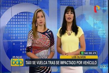 Los Olivos: conductor resultó herido tras ser impactado por auto