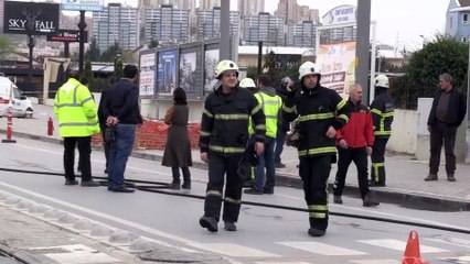 Altyapı çalışmasında doğal gaz hattı delindi - KOCAELİ