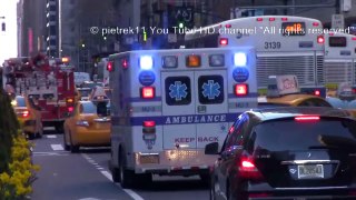 Responding ambulances of New York new spring collection - lights, rumbler sirens and horns HD ©