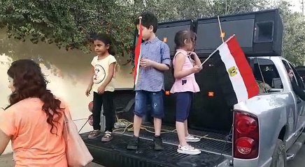 فرحة الأطفال في أول أيام الانتخابات بمدرسة  النموذجية