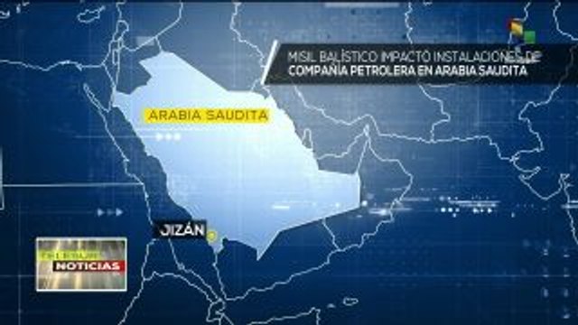 Misiles yemeníes impactan compañía petrolera de Arabia Saudita