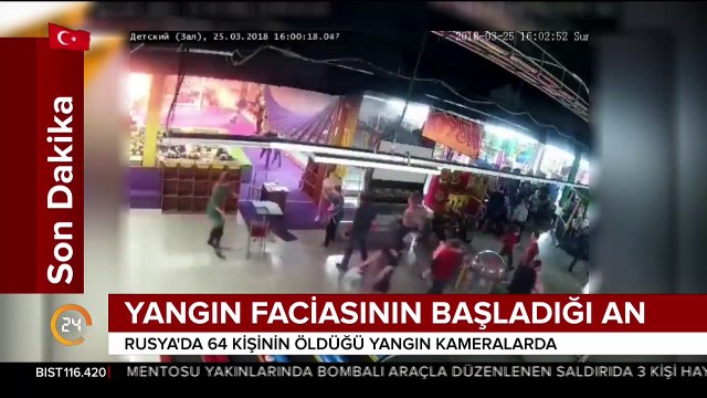 64 kişinin öldüğü yangının başlama anı ve yaşanan panik kamerada