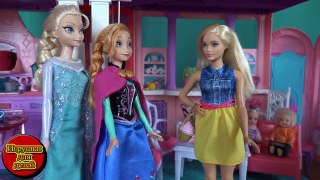 Барби 2016, Кукольная Жизнь в доме мечты Барби, Анна и Эльза няни Томми, Мультфильмы для детей