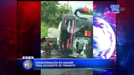 Consternación en Manabí tras accidente de tránsito