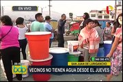 SJL: vecinos hacen largas colas para conseguir agua