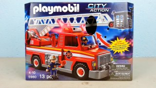 Playmobil Amerikanisches Feuerwehrauto 5980 auspacken seratus1 unboxing