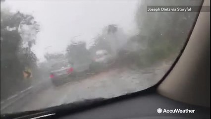 Cyclone Nora causes deluge and landslide on Cairns highway