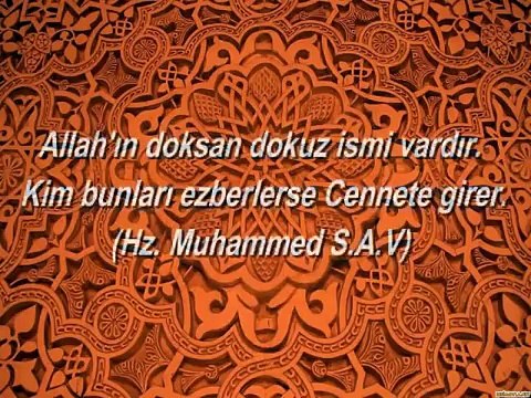 Allahın 99 ismi - Esmaül Hüsna