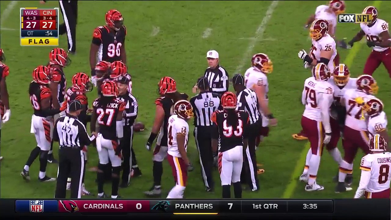 2016 - Pierre Garcon gets called for offensive pass interference in overtime