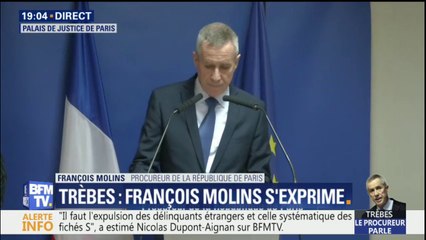 Le procureur Molins rend hommage à "l’engagement héroïque" du lieutenant-colonel Arnaud Beltrame