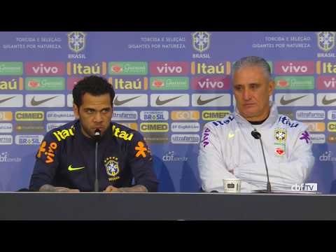 Seleção Brasileira: coletiva com Daniel Alves, Tite e Cleber Xavier - 26/03/2018
