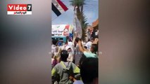 احتشاد أهالى قرية سرسنا بالفيوم للإدلاء بأصواتهم فى انتخابات الرئاسة