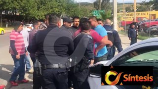 Pelea Uber vs Taxis amarillos Cobertura de José Ibarra de Síntesis TV