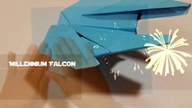 STAR WARS PAPER AIRPLANE - How to make a Simple paper airplane model | Millennium Falcon