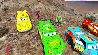 Colors McQueen and Spiderman in Fun Cars Adventure Cartoon for Kids and Nursery Rhymes Songs SHS