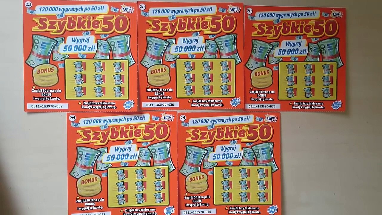 Zdrapki LOTTO - 5 x Szybkie 50 - Czy uda się wygrać 500zł ?!
