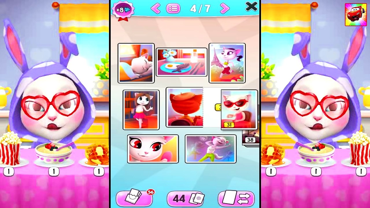 ГОВОРЯЩАЯ АНДЖЕЛА и ДРУЗЬЯ #2 - НОВОГОДНЕЕ НАСТРОЕНИЕ, наклейки Анжелы - игровой мультик Funny Games