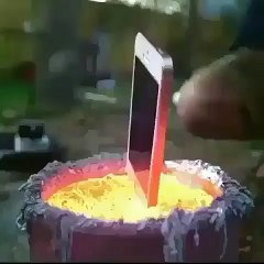 Melting an Iphone . What happens next ...