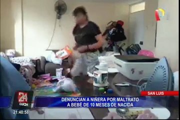 Скачать видео: Madre denuncia a niñera por maltratos a su bebé