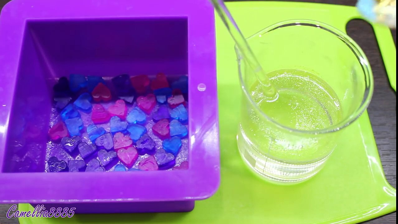 Нарезное мыло Сердечки ● Витражное мыло ● Мастер-класс ● МЫЛОВАРЕНИЕ ● Soap making