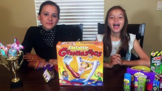 DESAFIO DO JOGO GINÁSTICA FANTÁSTICA! Shopkins Surpresa, Bean boozled e Balinhas Warheads