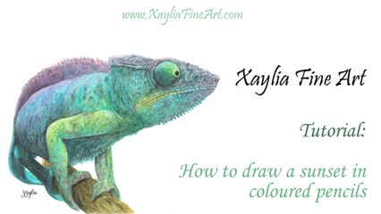 Tutorial: how to draw a sunset in coloured pencils