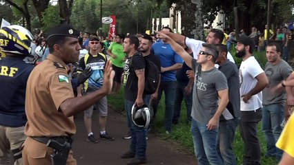Enfrentamientos durante mitin de Lula en Foz de Iguazu