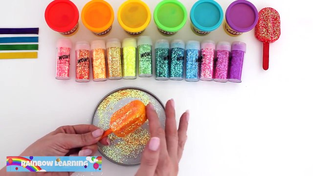 Play Doh Disney Princess Ariel Rainbow Mermaid Dress * Glitter Popsicles * RainbowLearning