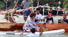 Menteri Susi Panen Rumput Laut hingga Dicium 2 Bocah Fakfak, Papua Barat