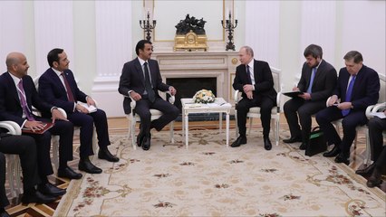 أمير قطر والرئيس الروسي يبحثان سبل توطيد العلاقات