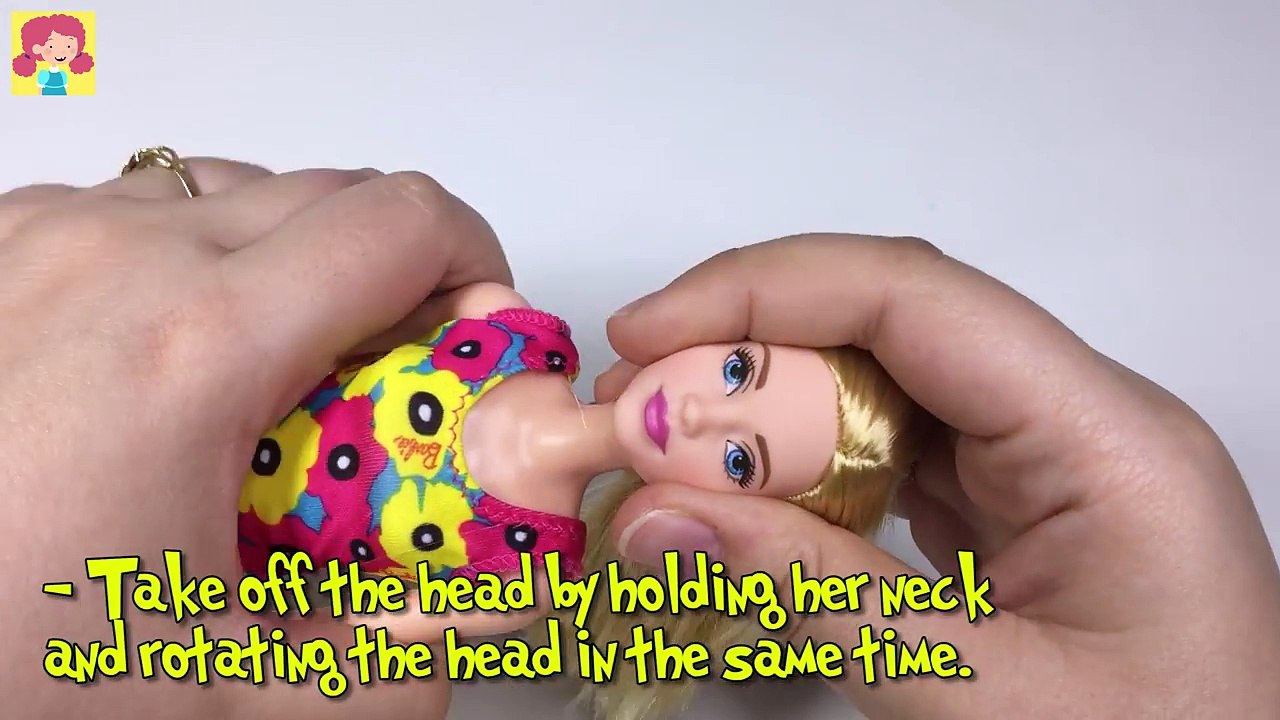 Barbie Doll Makeover - DIY Doll Hair Reroot and Curly Hair - Making Kids Toys