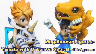 Yamato Ishida/Gabumon石田ヤマト/ガブモンTaichi Yagami/Agumon八神 太一/アグモン-Megahouse Digimonメガハウス デジモン-unboxing