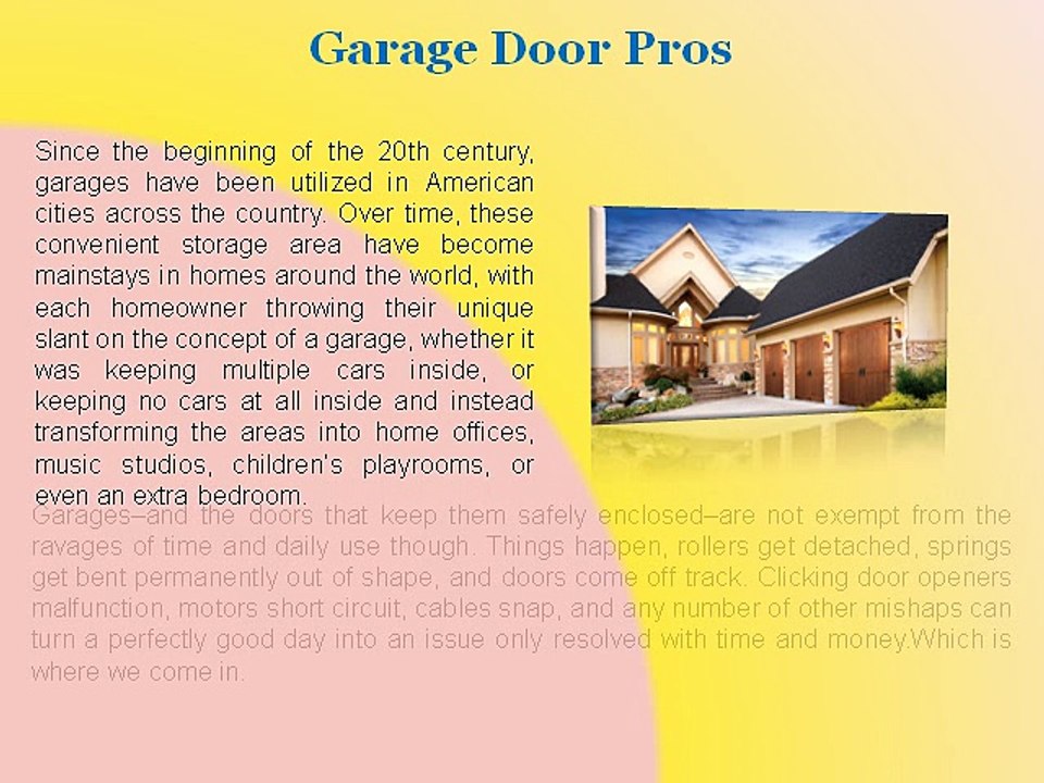 Garage Door Service & Repair in Weston- www.garagefl.com