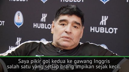 Maradona Mengenang Golnya ke Gawang Inggris pada Piala Dunia 1986