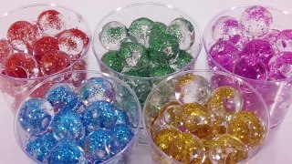 DIY How To Make Glitter Colors Big Orbeez Learn Colors Slime Clay Balls