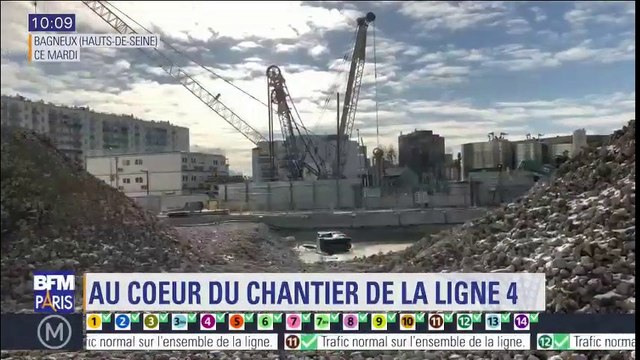 Des tonnes de pierre en surface, des tunnels creusés... où en est le prolongement de la ligne 4?