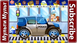 Cars Wash Game for Kids Police Car - Машинки мойка машин Полицейская машина
