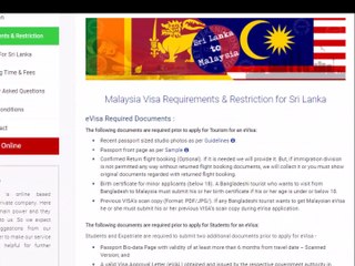 Malaysia visa  from Sri Lanka