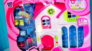 Dollhouse tour play doh creation garden , casa de munecos con jardin de plastilina