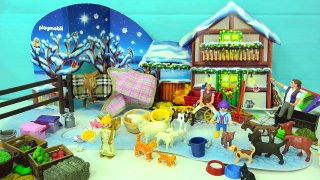 Schleich Horses Christmas Horse Club Advent Calendar + Playmobil Surprise Blind Bag Toys Day 24