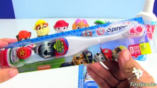 Paw Patrol Brushing Teeth with Chase and Marshall Toothbrushes