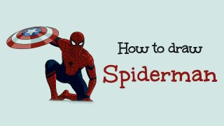 How to Draw Spiderman from Captain America Civil War - Step by Step Video Lesson