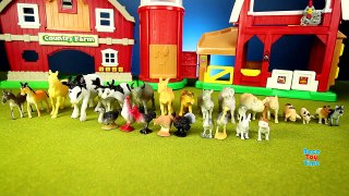 Learn Farm Animals Names For Kids - Animal Toys Video