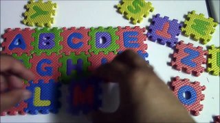 Kids Learn The Full Alphabet From A To Z With Puzzle Mats Toys (Teaching Spelling & Letters)