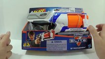 Nerf N-Strike Elite Strongarm Branca Unboxing PT-Br Português