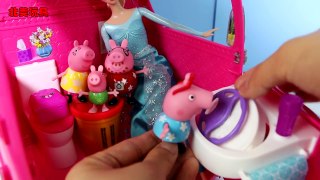 粉紅豬小妹與艾莎安娜的旅行車玩具故事！北美玩具